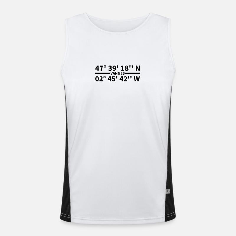 Vannes coordinates - Men's Functional Contrast Tank Top - white/black