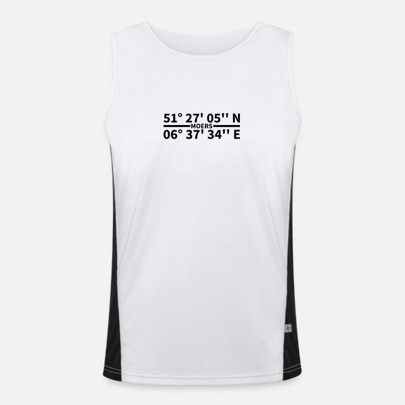 Moers coordinates - Men's Functional Contrast Tank Top  - white/black