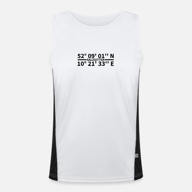 Salzgitter coordinates - Men's Functional Contrast Tank Top  - white/black