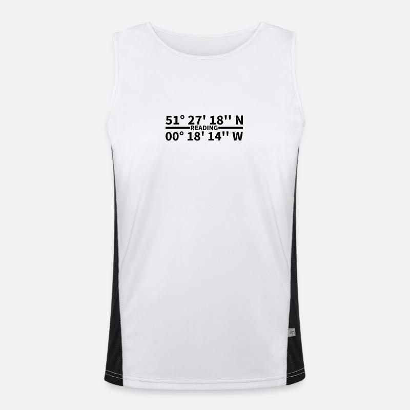 Reading coordinates Men's Functional Contrast Tank Top 