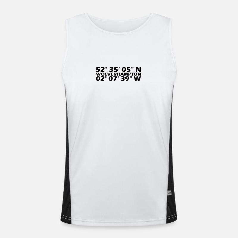 Wolverhampton Koordinaten Funktionelles Kontrast-Tank Top für Männer 