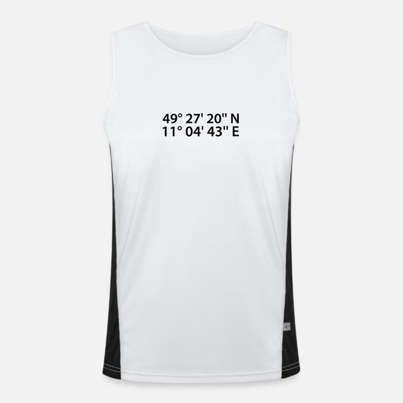 Nuremberg coordinates Men's Functional Contrast Tank Top 