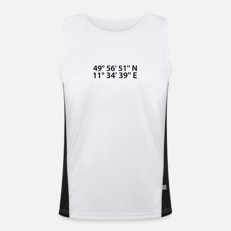 Bayreuth coordinates - Men's Functional Contrast Tank Top  - white/black