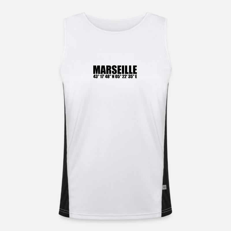 Marseille coordinates Men's Functional Contrast Tank Top 