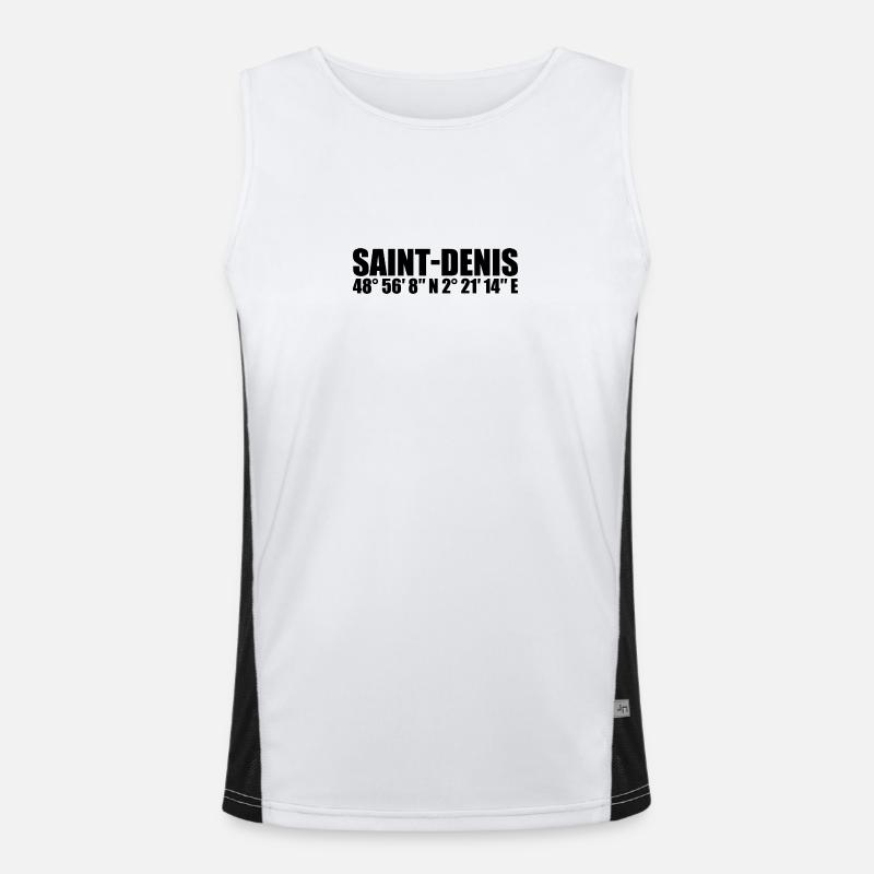 Saint-Denis coordinates Men's Functional Contrast Tank Top 