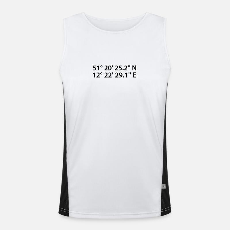 Leipzig coordinates - Men's Functional Contrast Tank Top  - white/black