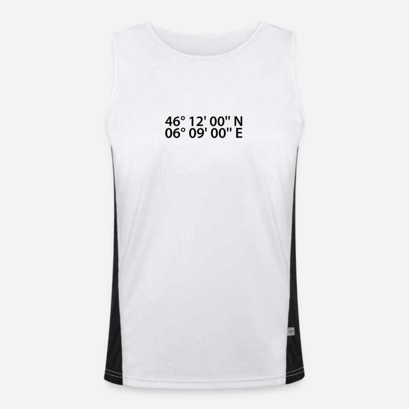 Geneva coordinates - Men's Functional Contrast Tank Top  - white/black