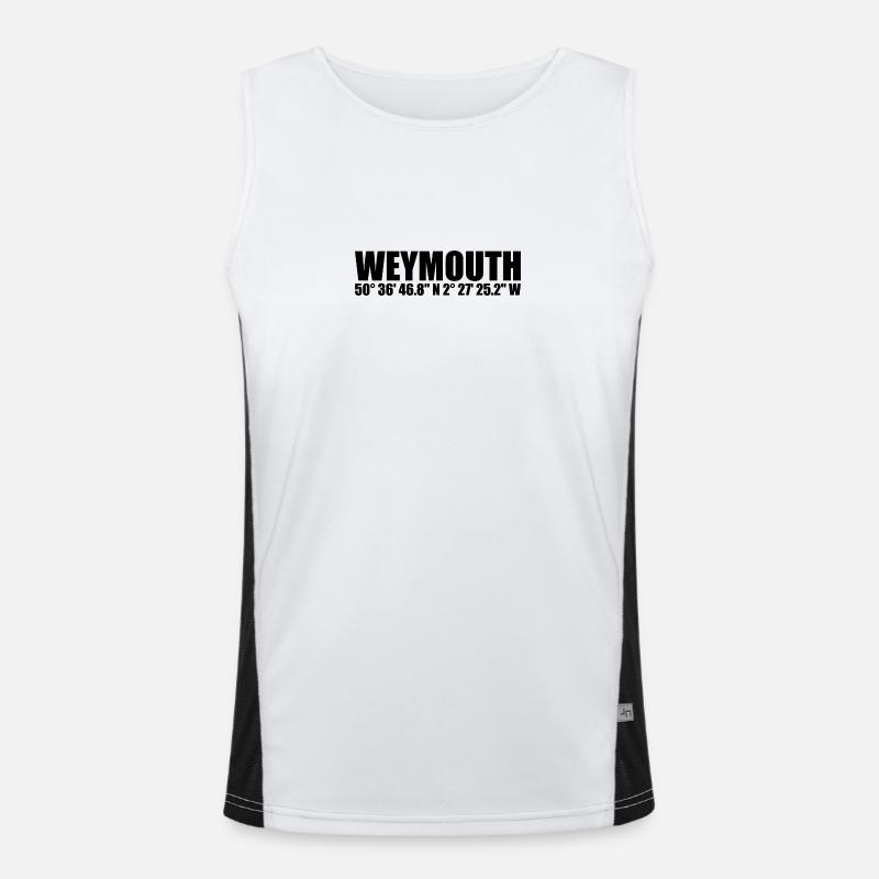 Weymouth coordinates - Men's Functional Contrast Tank Top - white/black