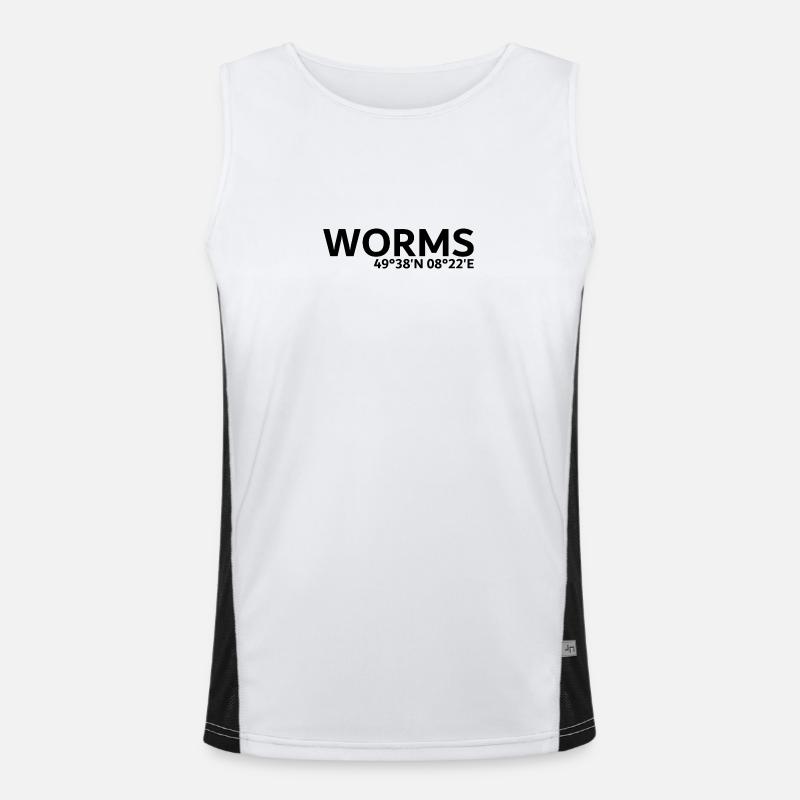 Worms coordinates Men's Functional Contrast Tank Top 