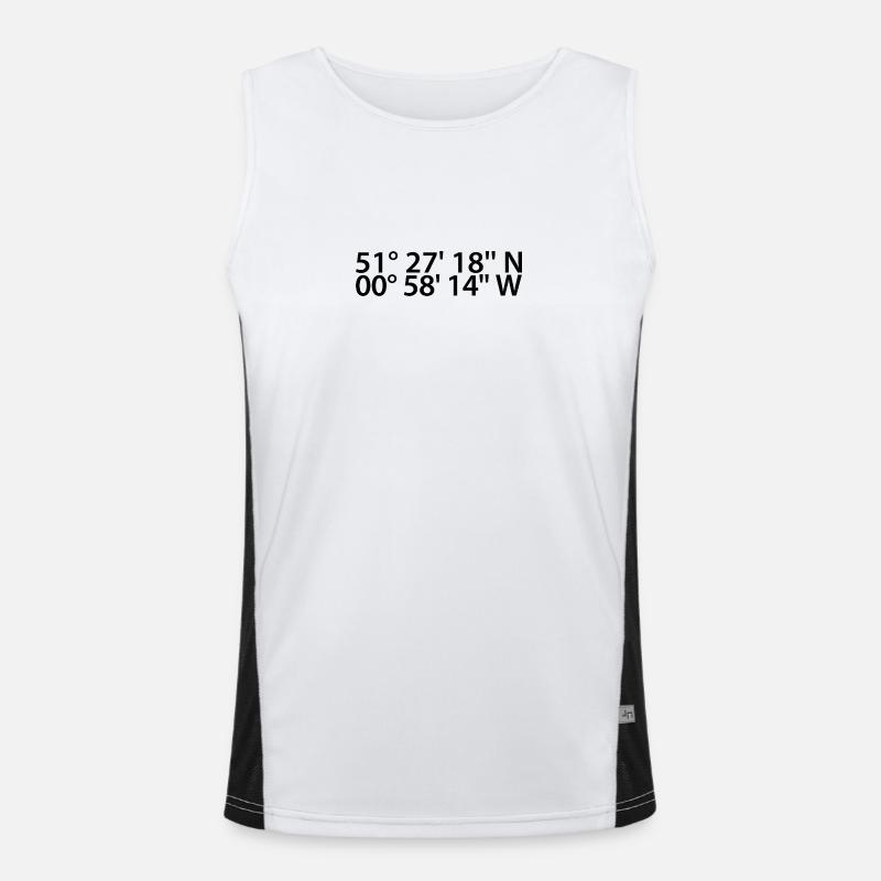 Reading coordinates Men's Functional Contrast Tank Top 