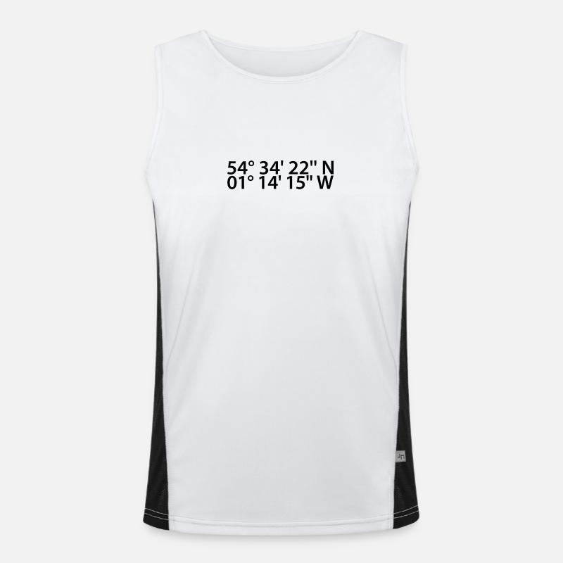 Middlesbrough Coordinates - Men's Functional Contrast Tank Top  - white/black