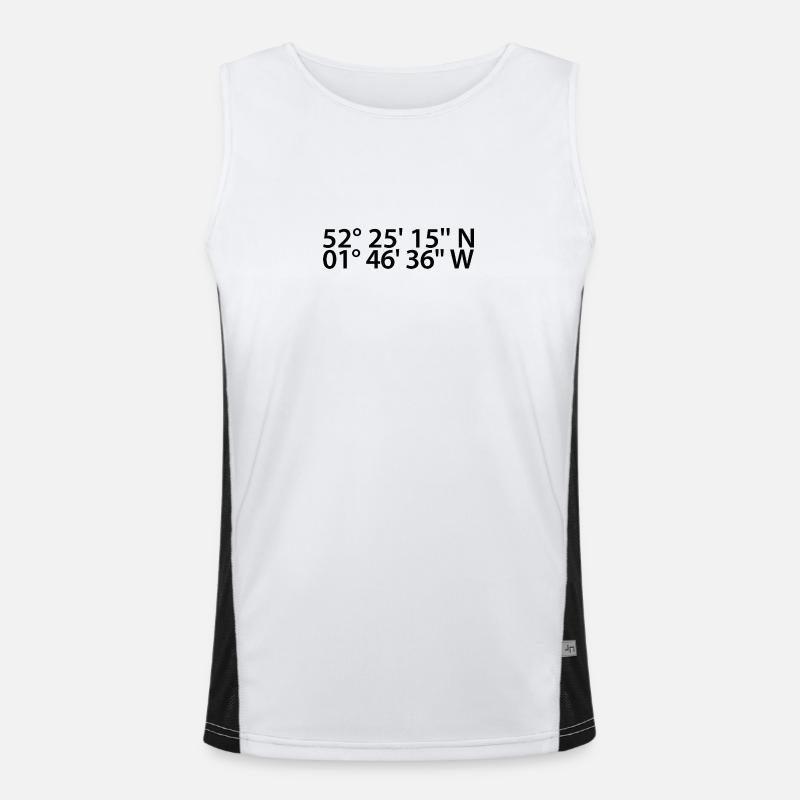 Solihull coordinates - Men's Functional Contrast Tank Top  - white/black