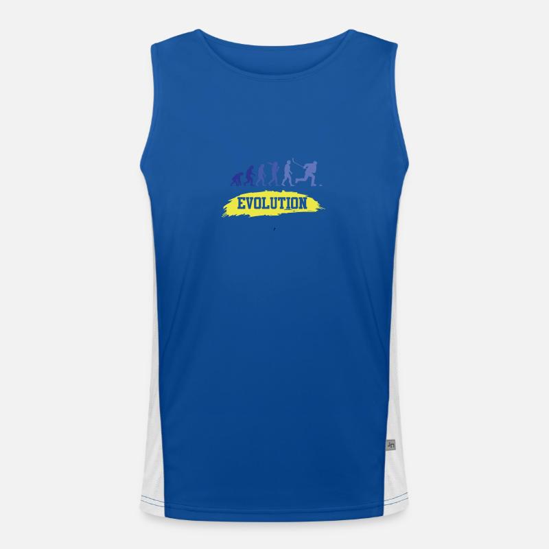 ice hockey lustig evolution Funktionelles Kontrast-Tank Top für Männer 