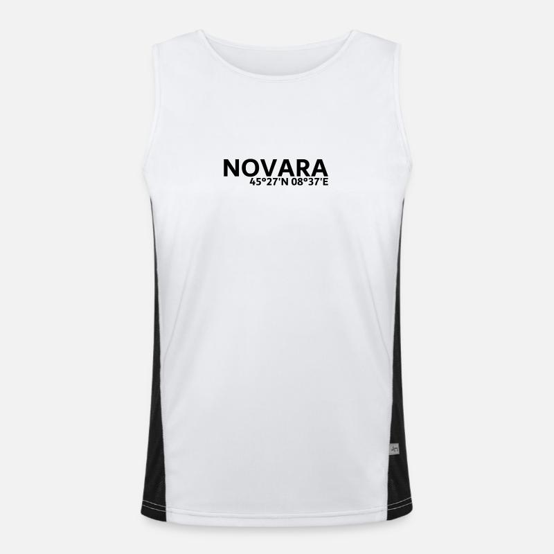 Novara coordinates - Men's Functional Contrast Tank Top  - white/black