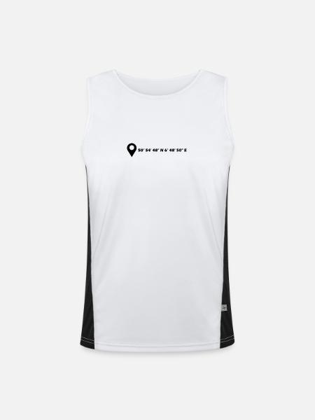 Cheeky coordinates - Men's Functional Contrast Tank Top  - white/black - Front
