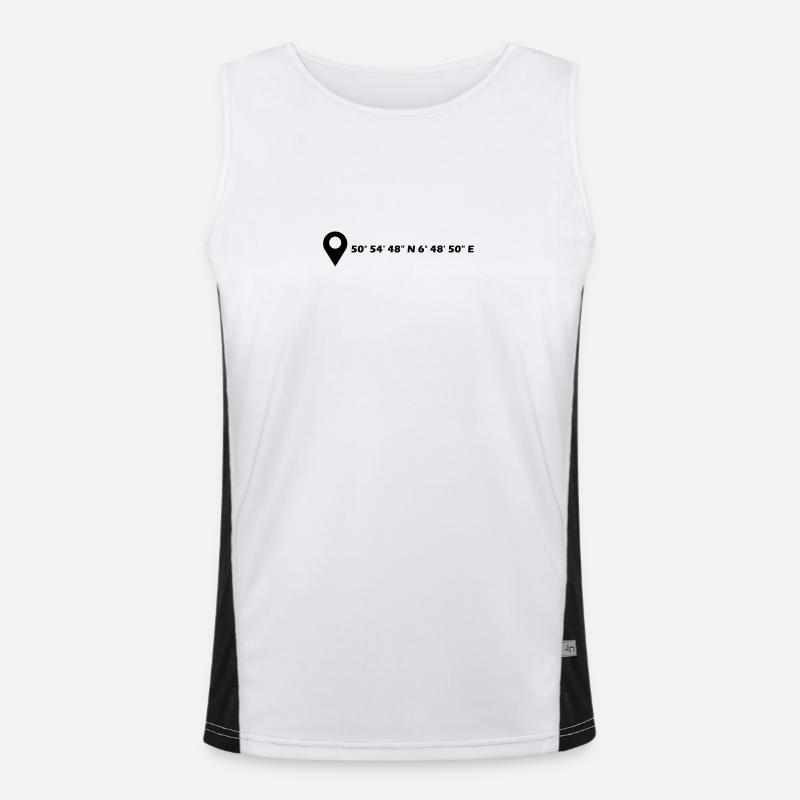 Cheeky coordinates - Men's Functional Contrast Tank Top  - white/black