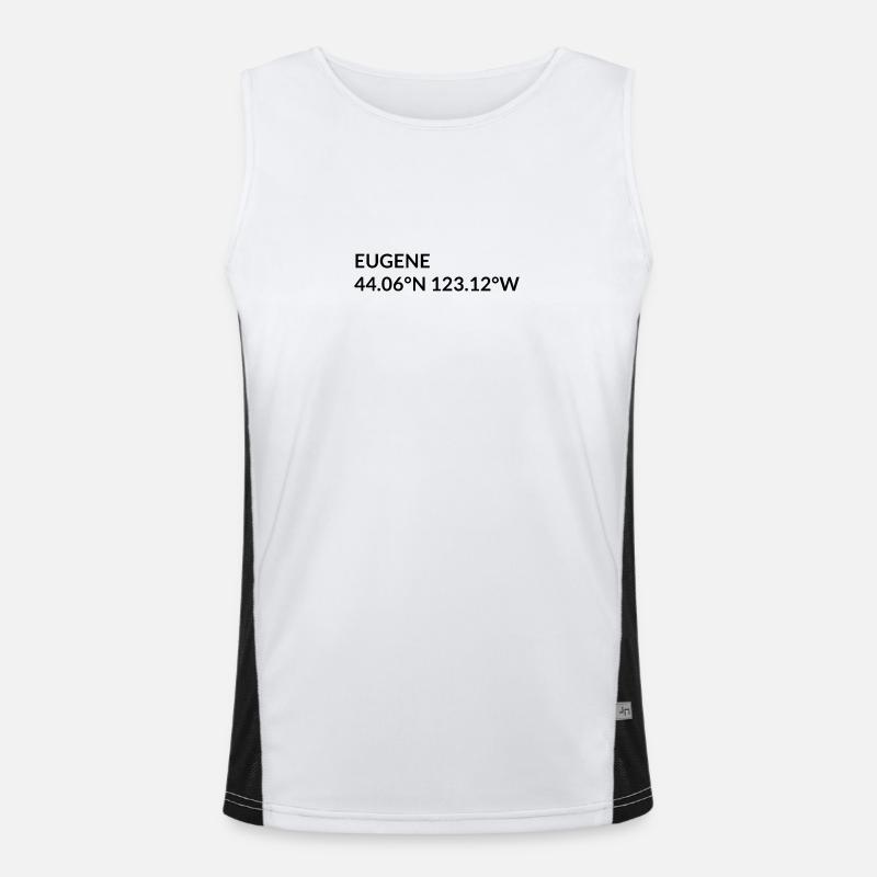 Eugene, Oregon, USA Coordinates Men's Functional Contrast Tank Top 