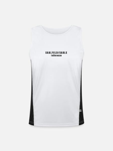 Saalfeld/Saale, Thuringia - Men's Functional Contrast Tank Top  - white/black