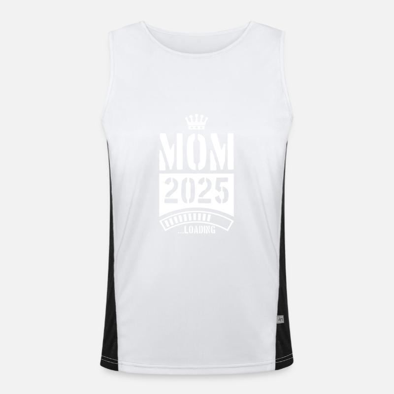 Mama 2025 Loading Mom - Men's Functional Contrast Tank Top  - white/black