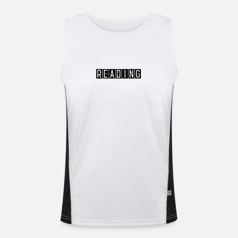 Reading Flughafentafel Funktionelles Kontrast-Tank Top für Männer 