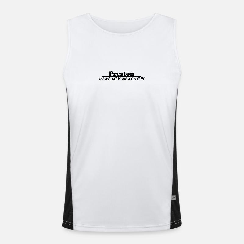 Preston Coordinates - Men's Functional Contrast Tank Top  - white/black