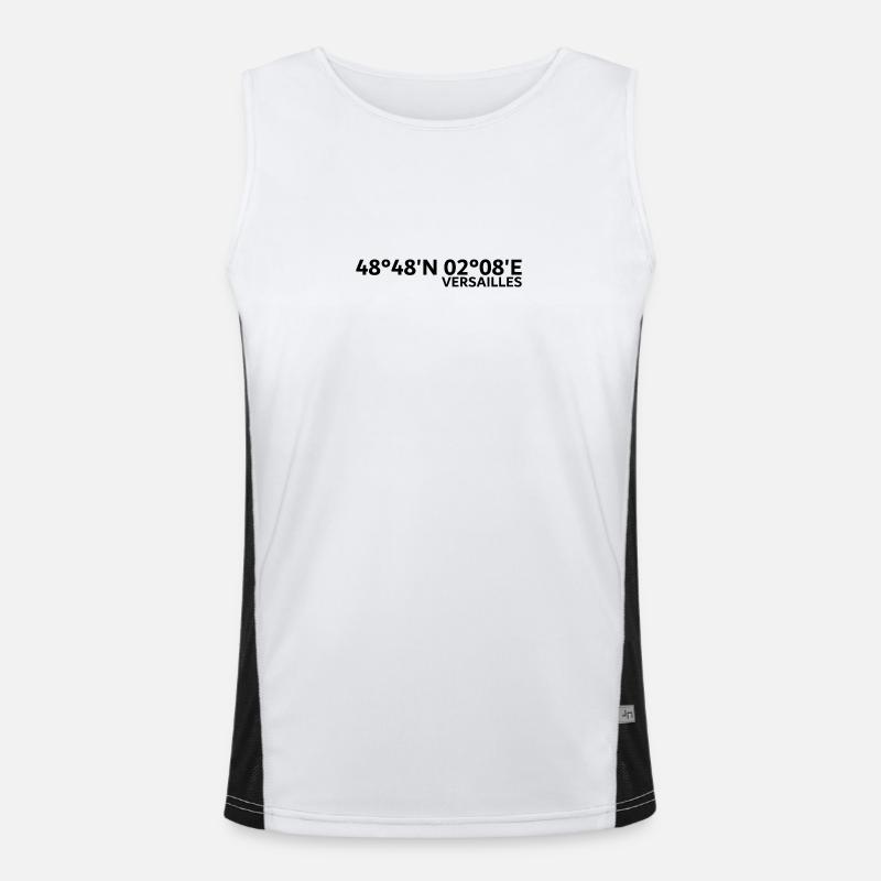 Versailles Coordinates - Men's Functional Contrast Tank Top  - white/black