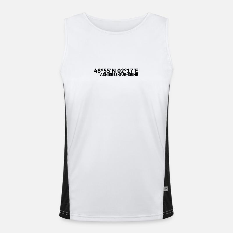 Asnières-sur-Seine coordinates Men's Functional Contrast Tank Top 