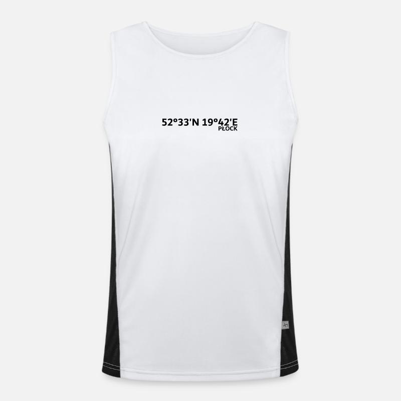 Płock coordinates - Men's Functional Contrast Tank Top  - white/black