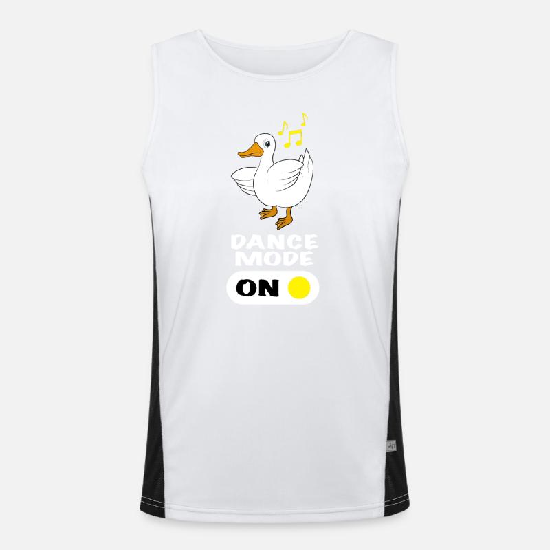 Ente tanzen Spruch Dance Mode On Funktionelles Kontrast-Tank Top für Männer 