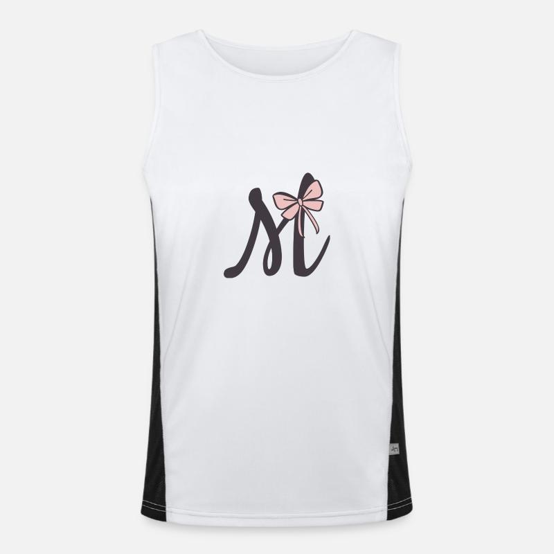 Anfangsbuchstabe M Schleifchen Funktionelles Kontrast-Tank Top für Männer 