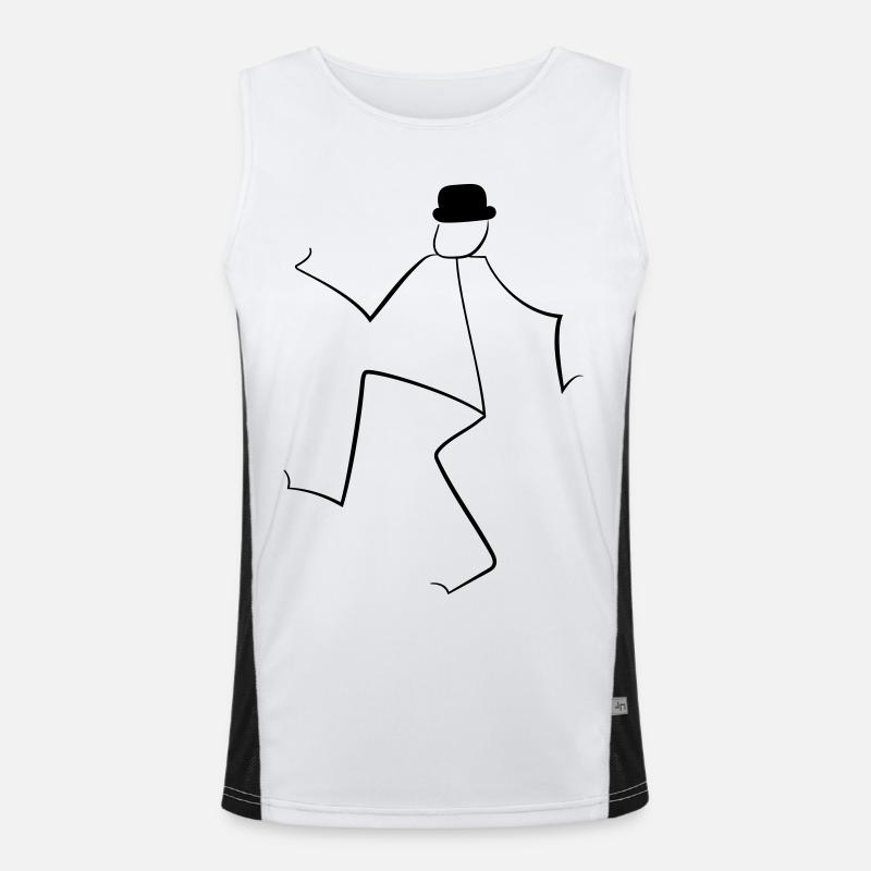 Dance - Men's Functional Contrast Tank Top - white/black