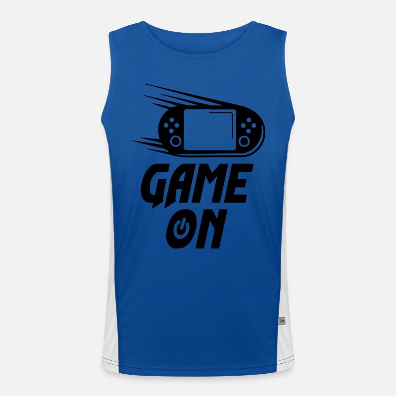 Game On Gamer Start On Game Funktionelles Kontrast-Tank Top für Männer 