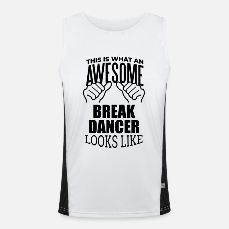 Breakdancing Men's Functional Contrast Tank Top 