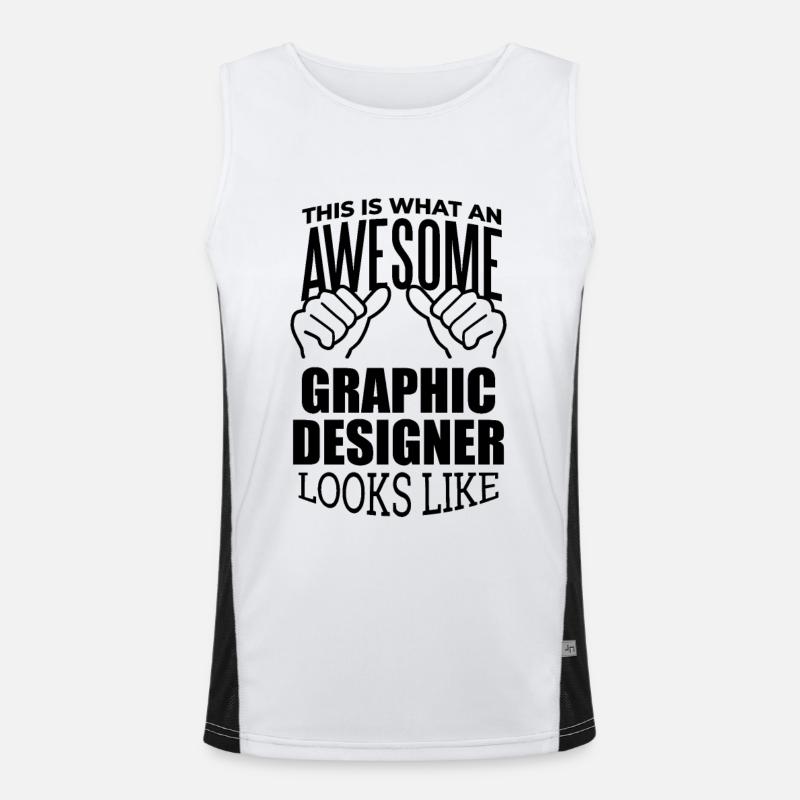 Graphic Designer Men's Functional Contrast Tank Top 