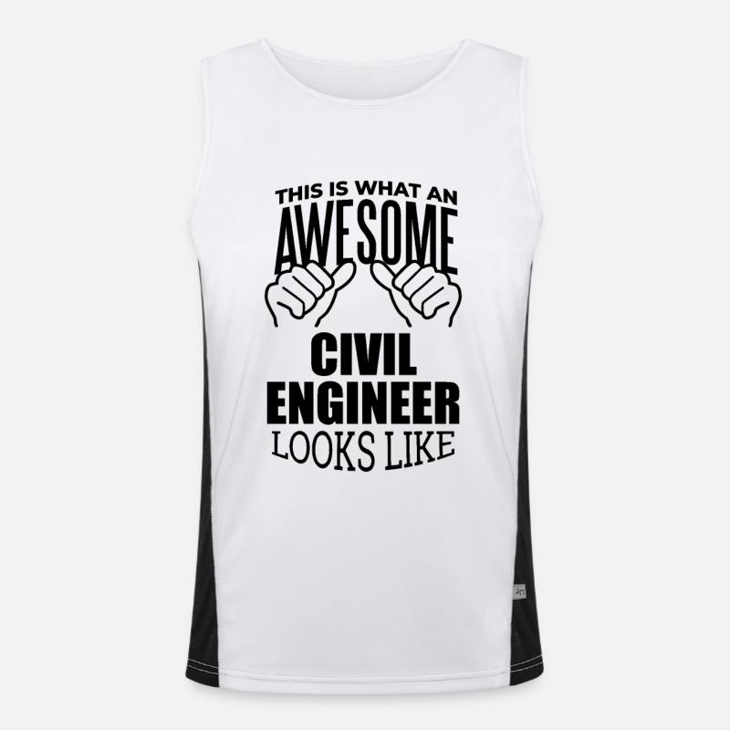 Civil Engineer Men's Functional Contrast Tank Top 