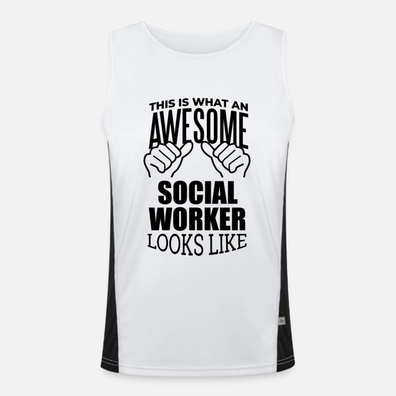 Social Worker Men's Functional Contrast Tank Top 