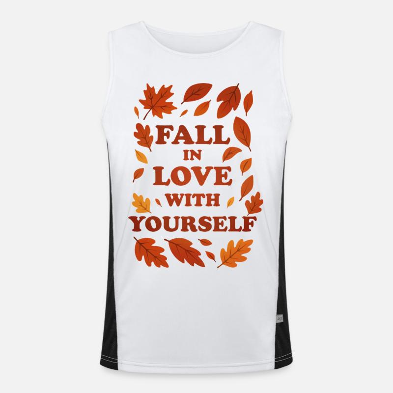 Tombez amoureux de vous-même – graphique d’automne Débardeur respirant contrasté Homme 
