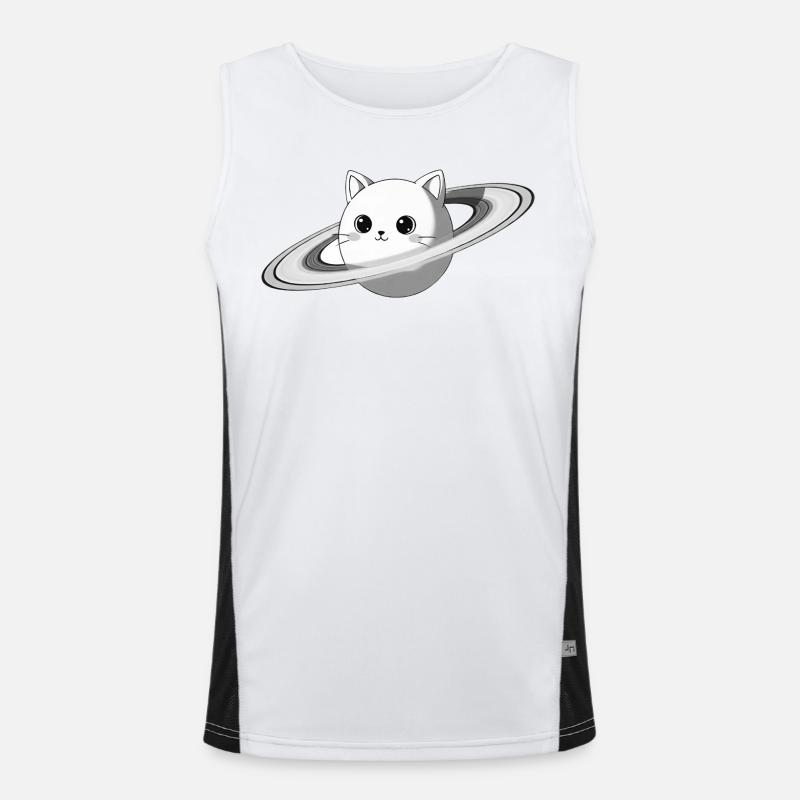 Saturn Cat Men's Functional Contrast Tank Top 