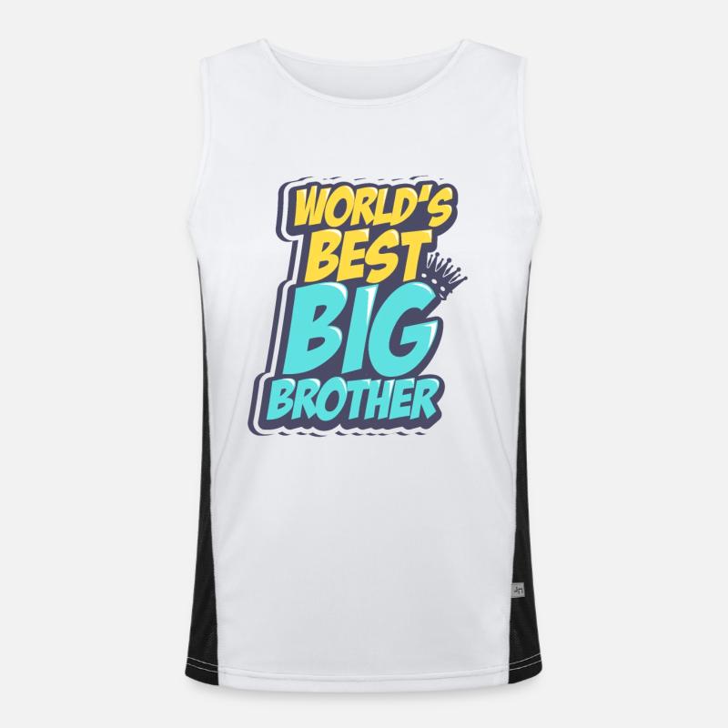 Bester Großer Bruder Funktionelles Kontrast-Tank Top für Männer 