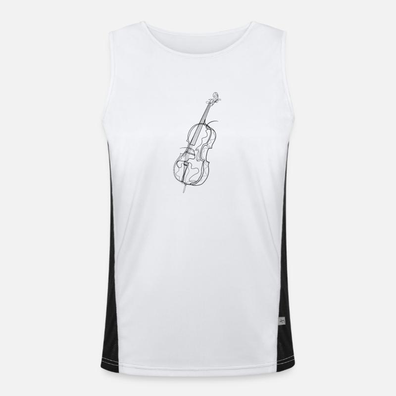 Violoncelle - dessin au trait Débardeur respirant contrasté Homme 