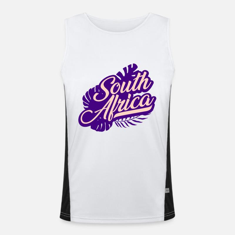Südafrika Afrika Funktionelles Kontrast-Tank Top für Männer 