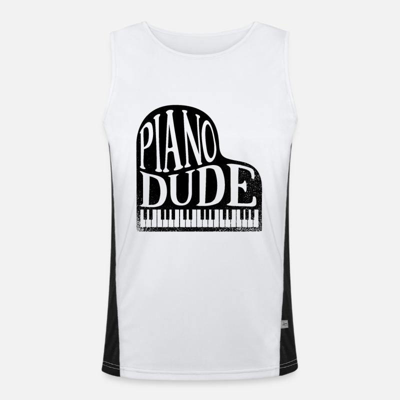 Piano piano dude Men's Functional Contrast Tank Top 