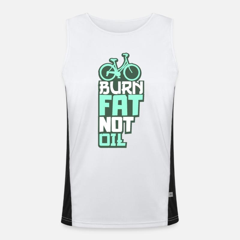 Fahrrad Umweltschutz Klimaschutz Funktionelles Kontrast-Tank Top für Männer 