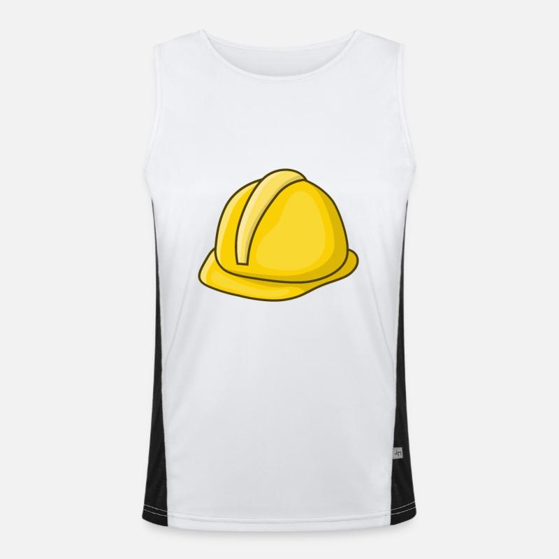 Hardhat construction worker craftsman Men's Functional Contrast Tank Top 