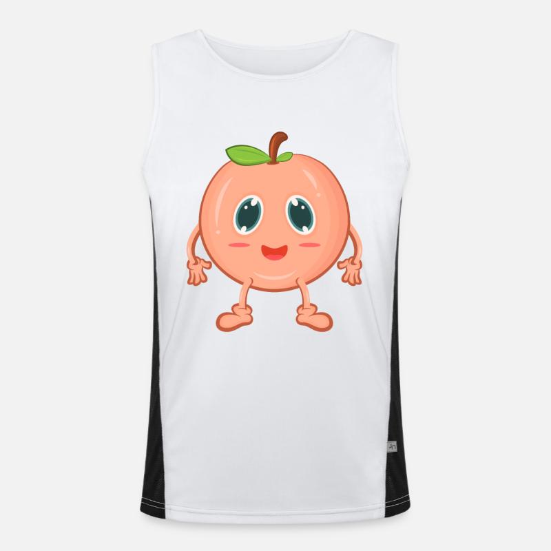 Pfirsich Comic Funktionelles Kontrast-Tank Top für Männer 