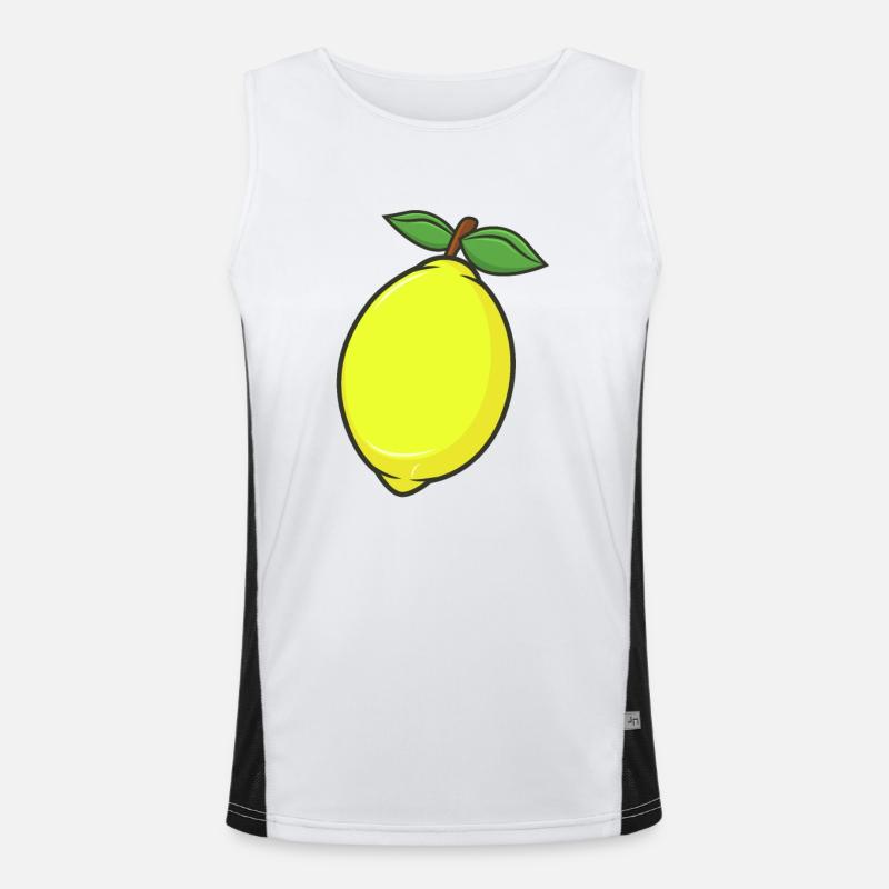 Zitrone Funktionelles Kontrast-Tank Top für Männer 