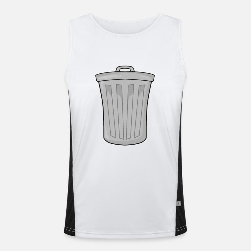 Garbage bin garbage - Men's Functional Contrast Tank Top  - white/black