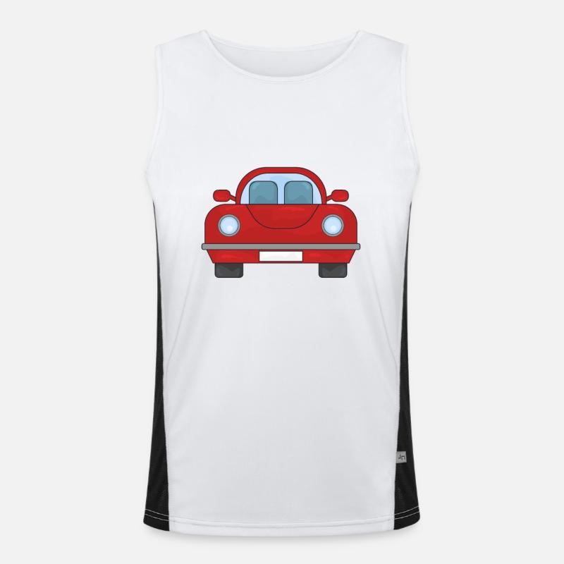 Rotes Auto Funktionelles Kontrast-Tank Top für Männer 