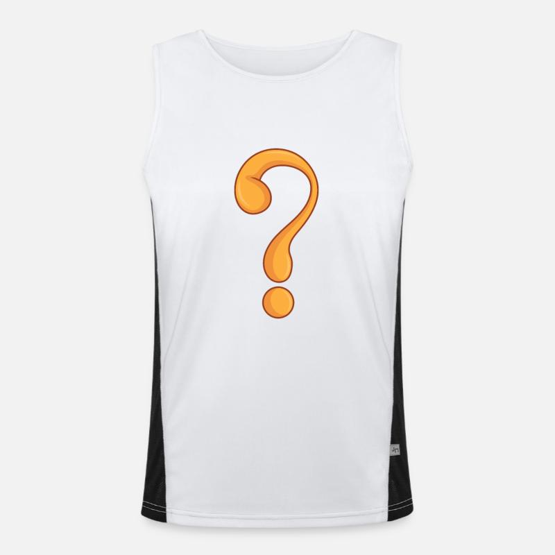 Fragezeichen Funktionelles Kontrast-Tank Top für Männer 