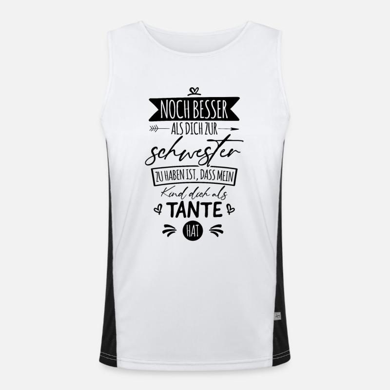 Beste Schwester und Tante Funktionelles Kontrast-Tank Top für Männer 